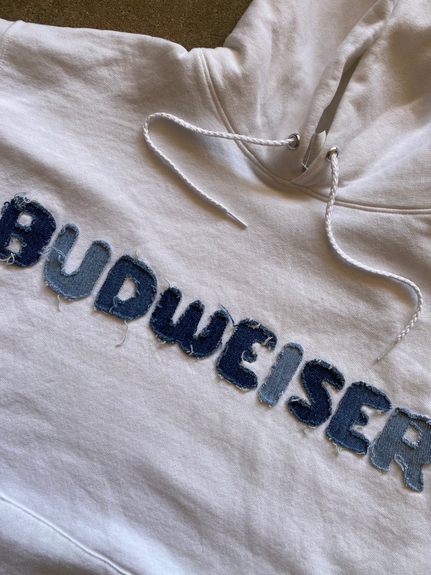 Budweiser Denim Spellout Hoodie - M