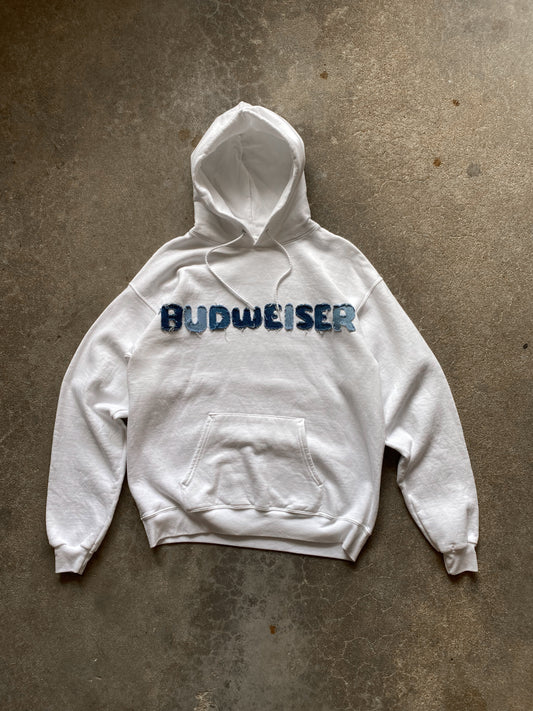 Budweiser Denim Spellout Hoodie - M