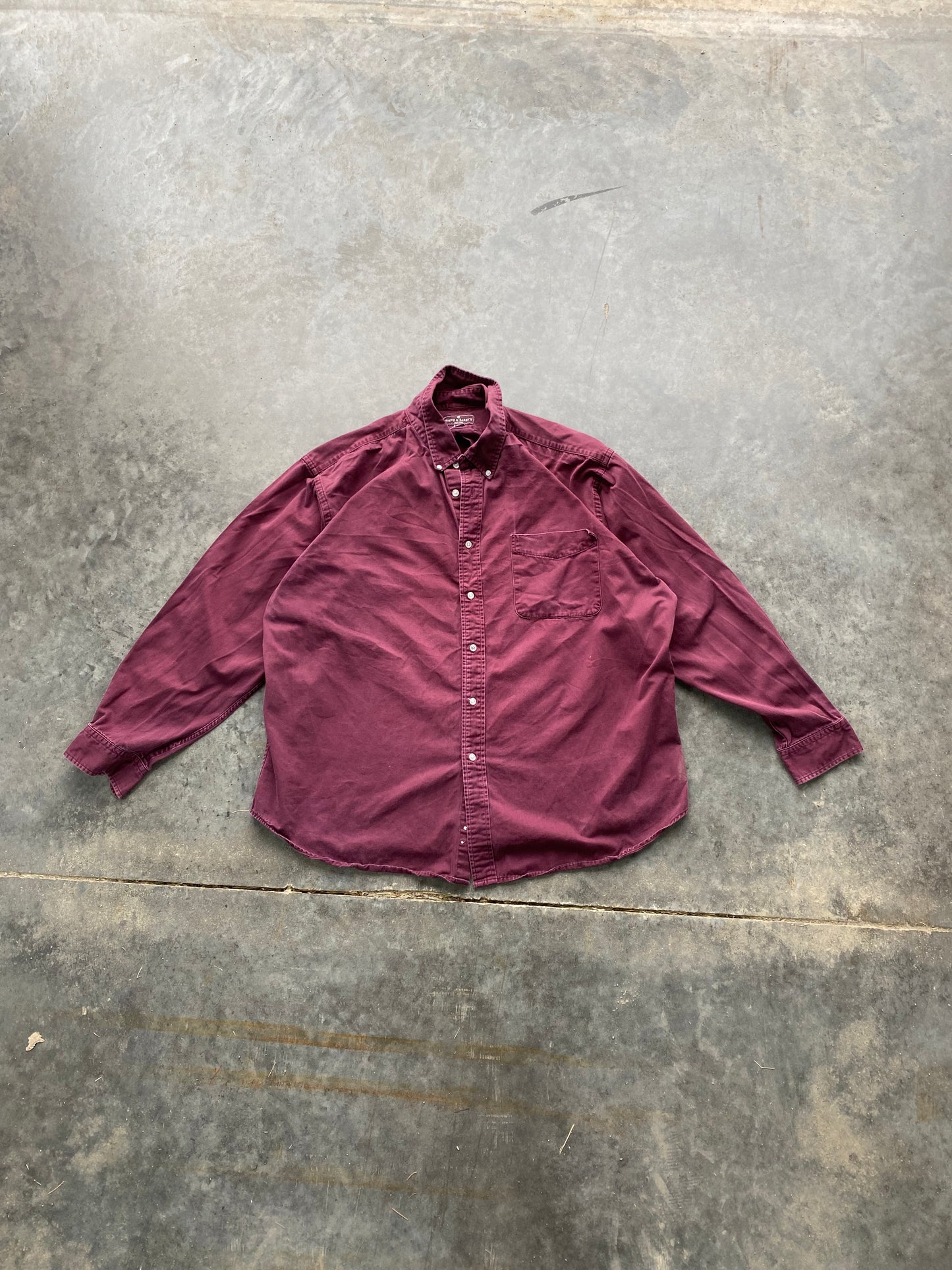 Maroon Button Down - XXL