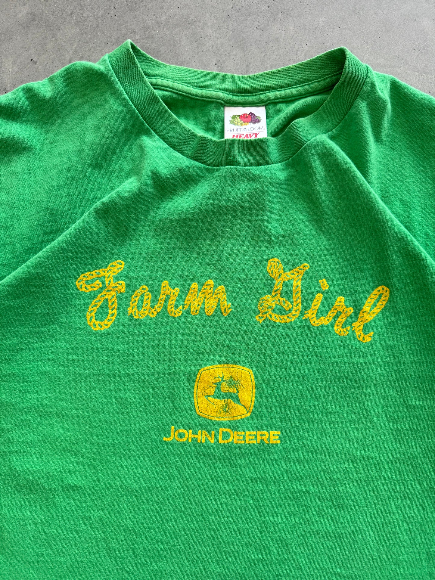 Vintage John Deere Farm Girl Tee - L