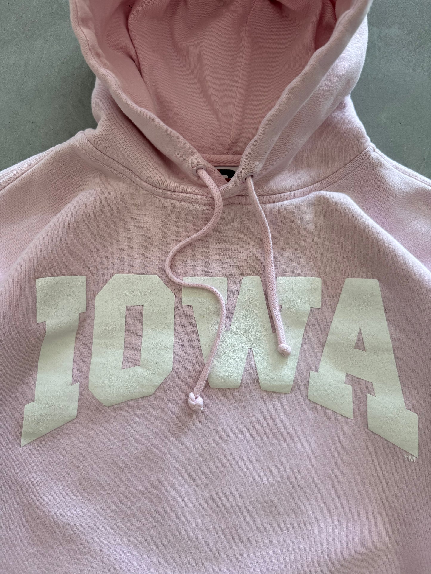 Vintage Iowa Hoodie Slightly Cropped - M