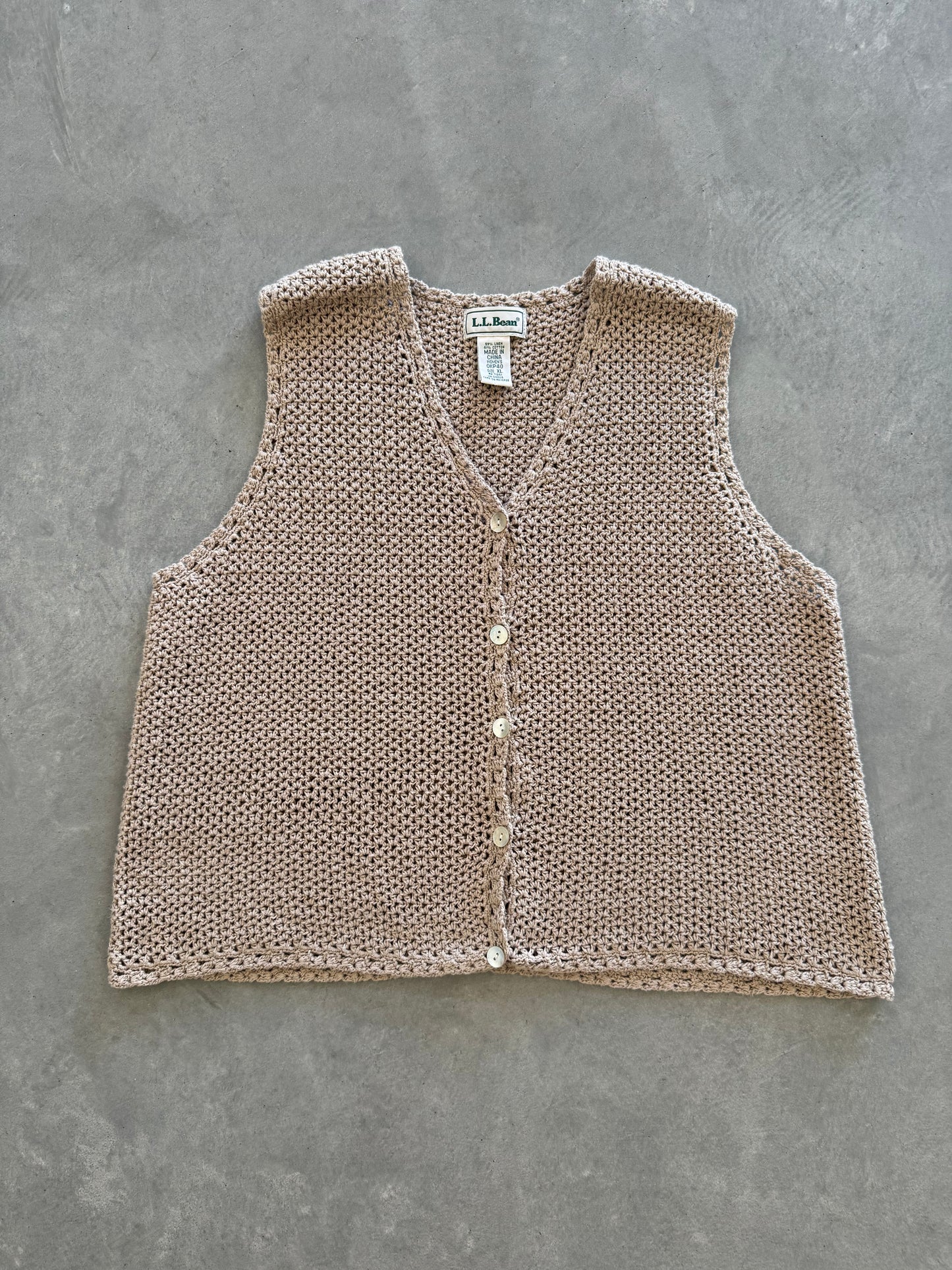 Vintage L.L. Bean Knit Vest - XL