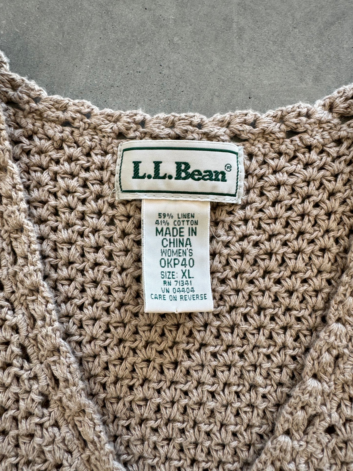 Vintage L.L. Bean Knit Vest - XL