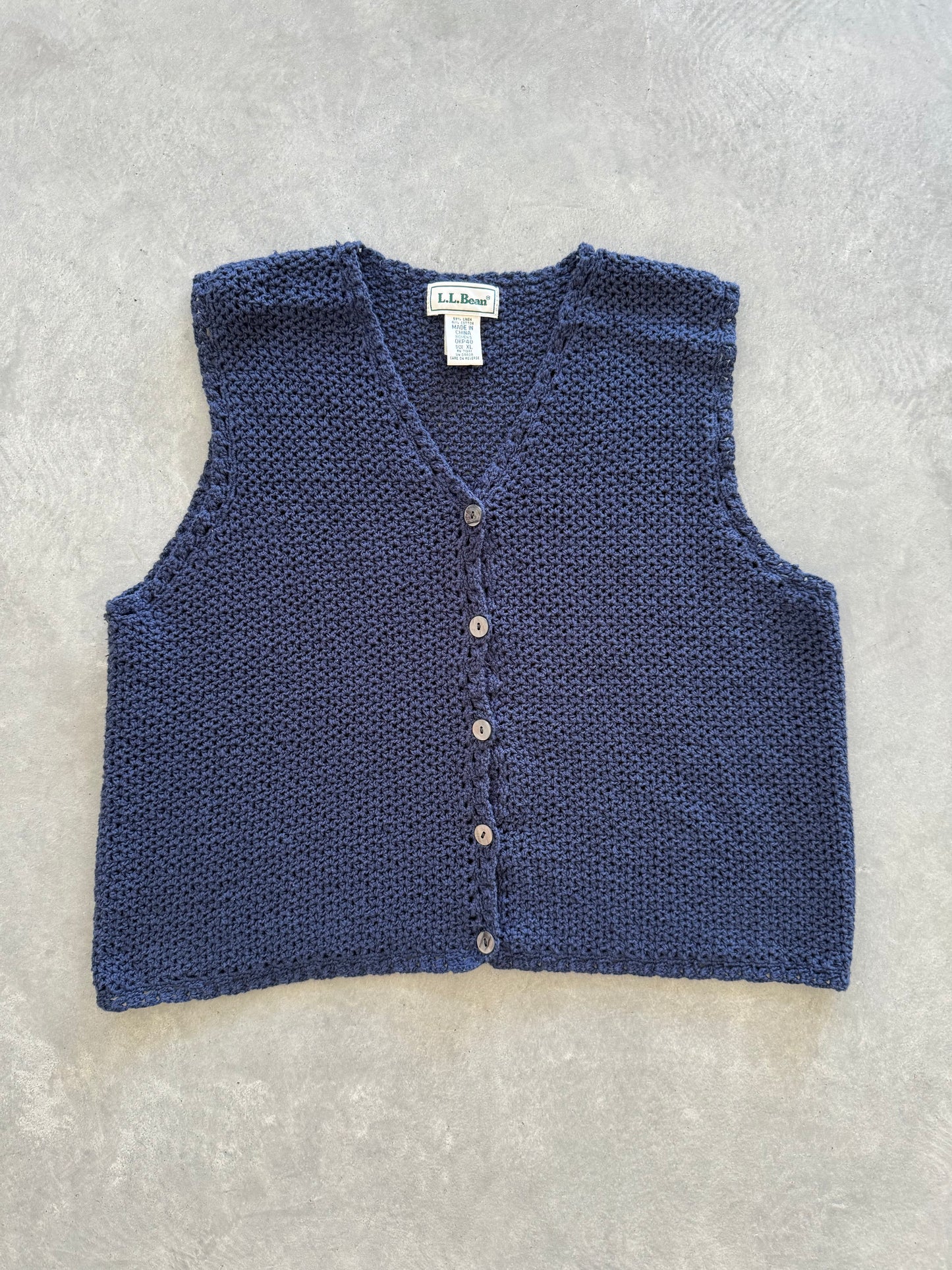 Vintage L.L. Bean Knit Vest - XL