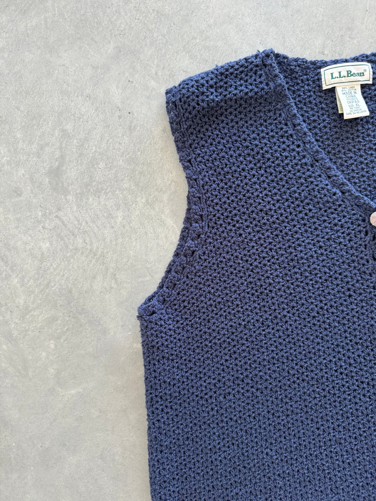 Vintage L.L. Bean Knit Vest - XL