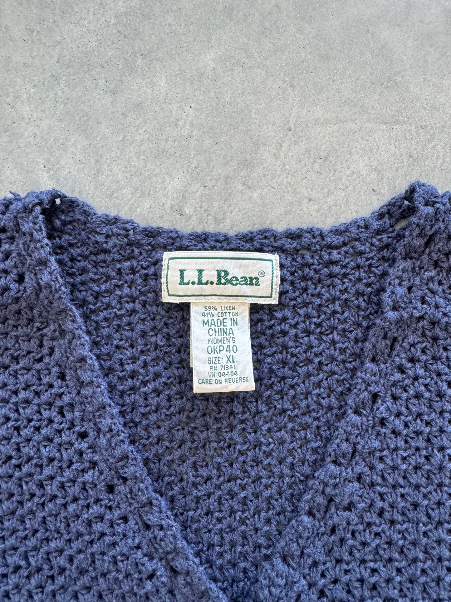 Vintage L.L. Bean Knit Vest - XL