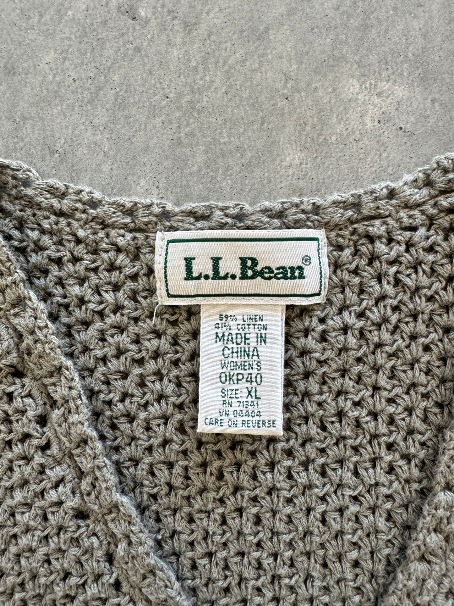 Vintage L.L. Bean Knit Vest - XL