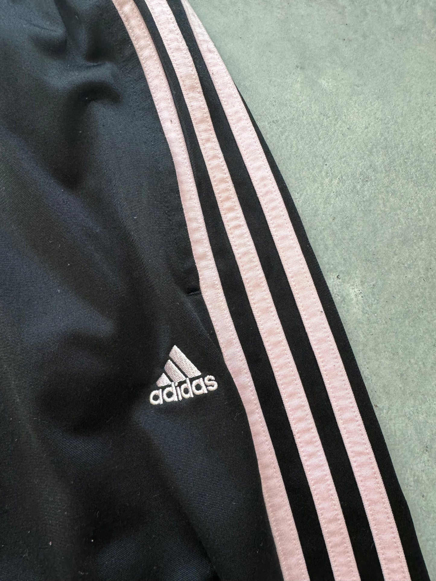 Vintage 00s Black and Pink Adidas Sweats - M