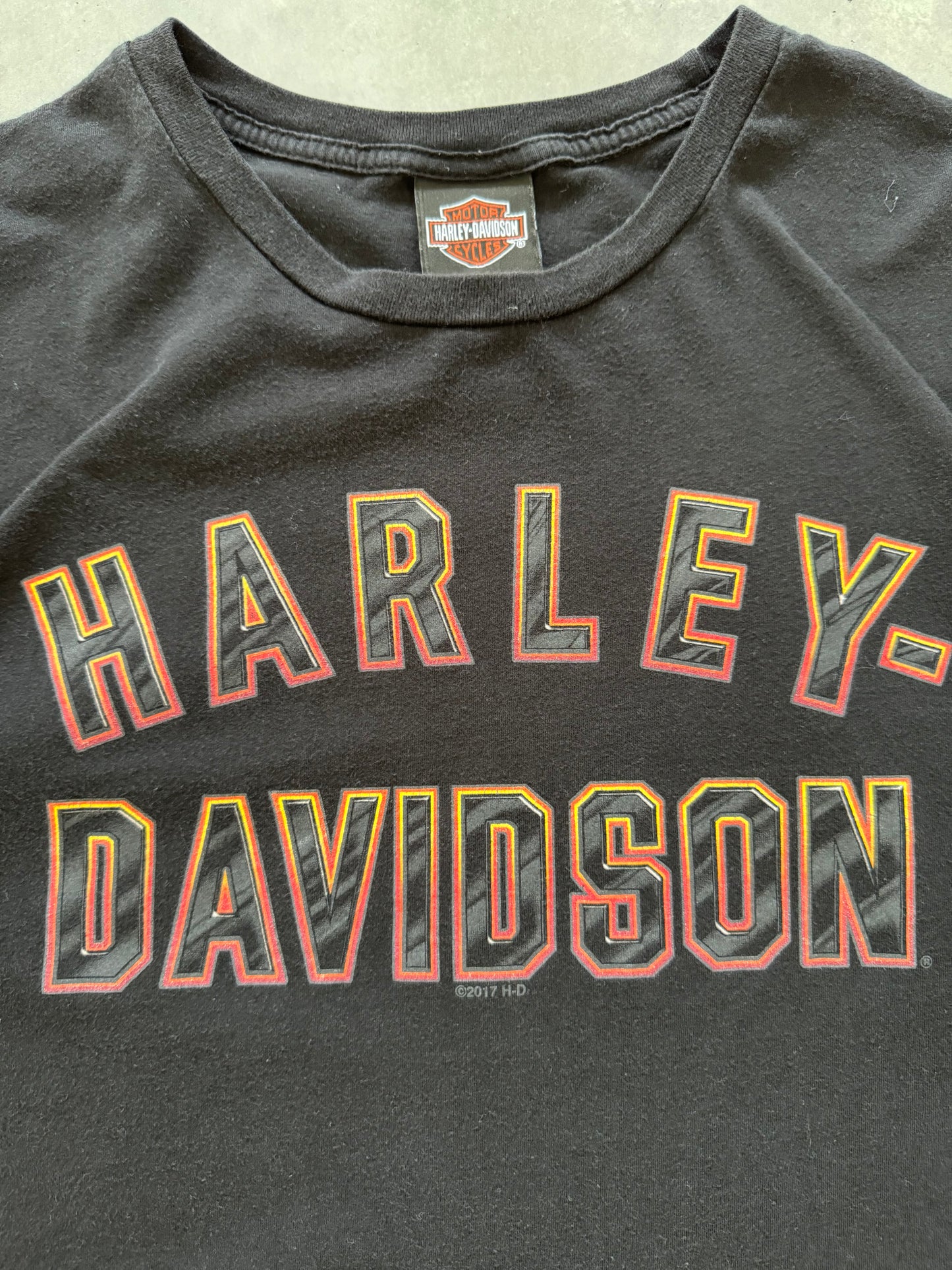 Vintage Harley Davidson Longsleeve Flame Tee - XL