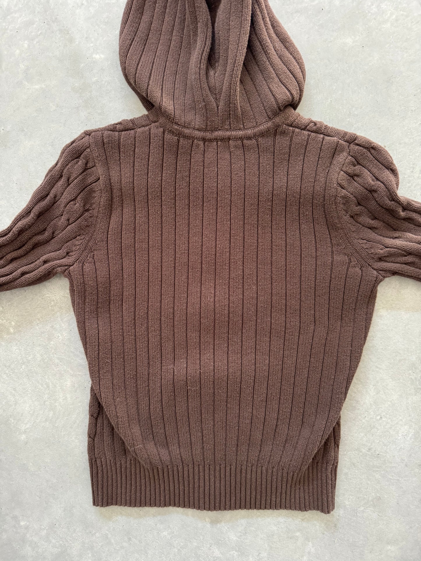 Vintage Hooded Sweater Zip Up - M