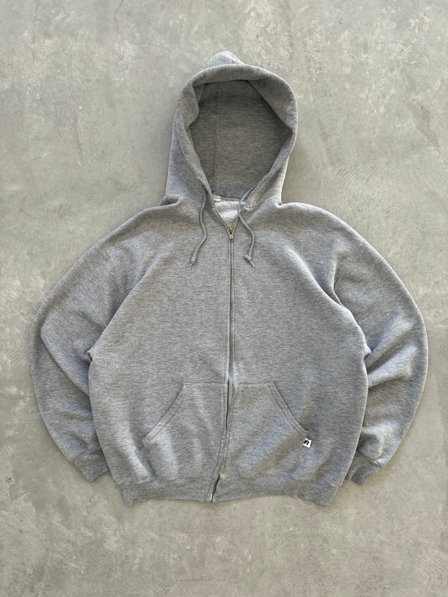 Vintage 90s Russell Hooded Zip Up - L