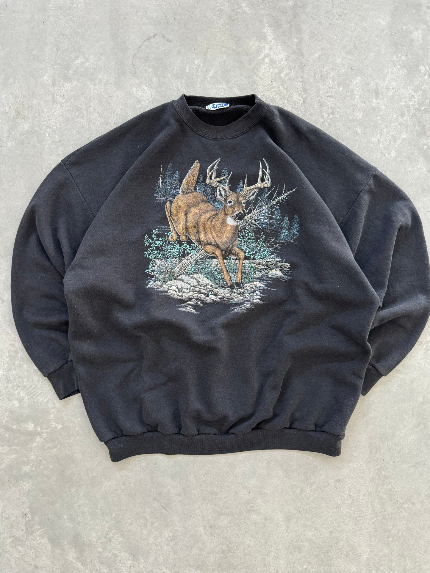 Vintage 90s Deer Sweatshirt - 3XL