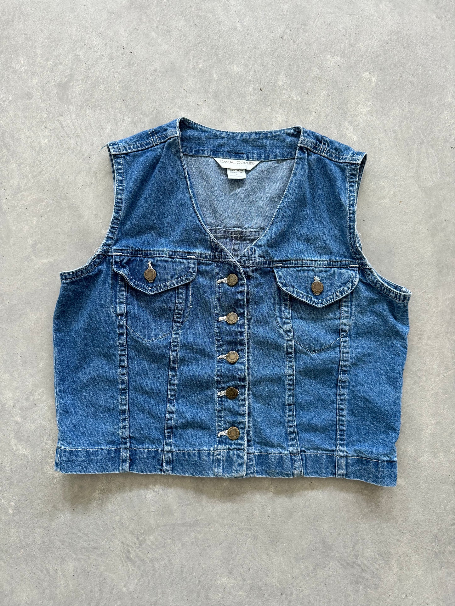 Vintage Denim Vest - M