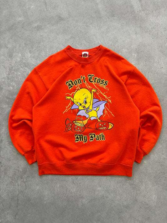 Vintage Looney Tunes Tweety Bird Halloween Sweatshirt - L