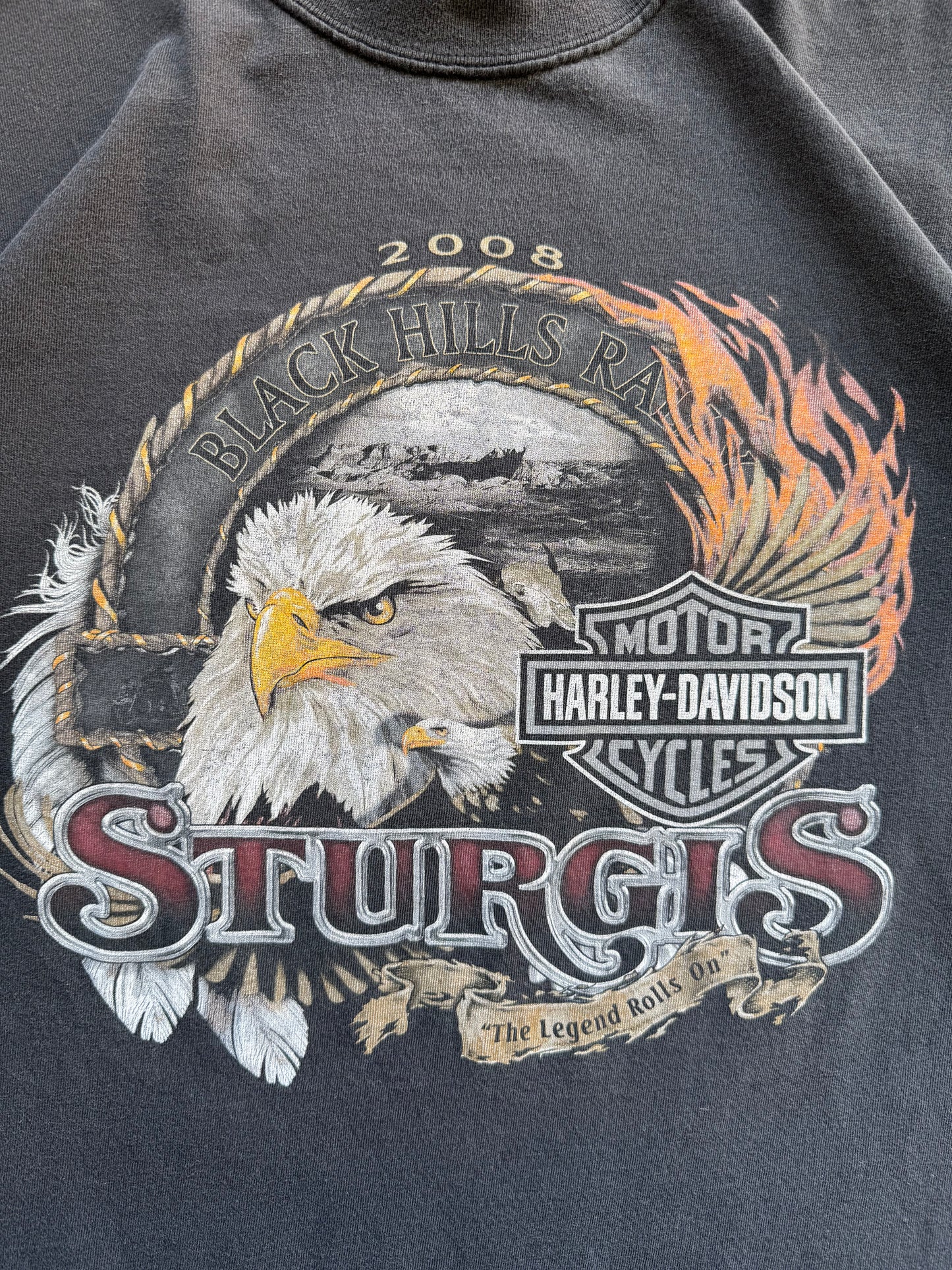 Vintage 2008 Harley Davidson Sturgis Tee - XL