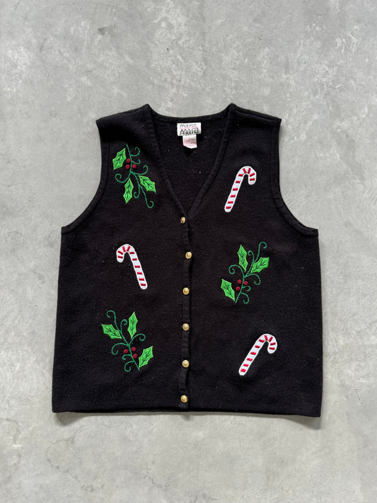 Vintage Christmas Sweater Vest - L