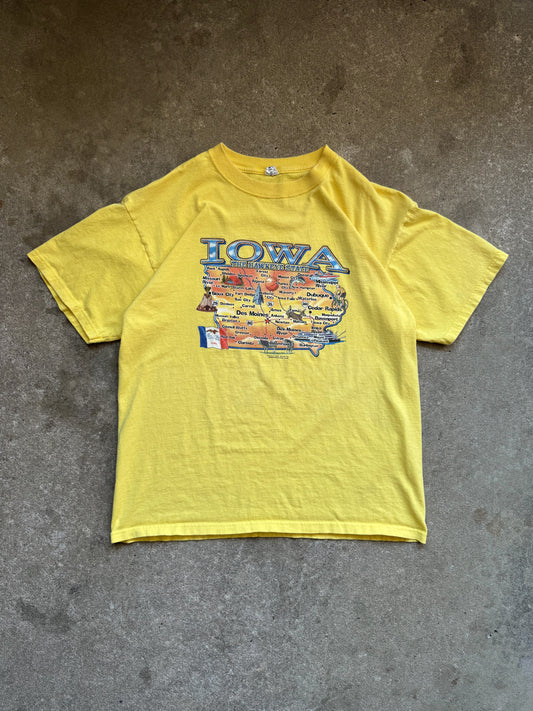 Vintage Iowa Map Tee - L