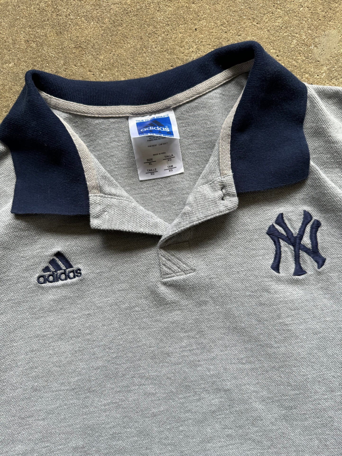 Vintage Adidas Yankees Polo - XL