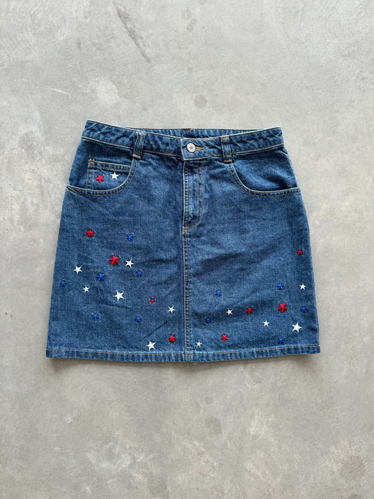 Vintage Star Denim Skirt - 27x16