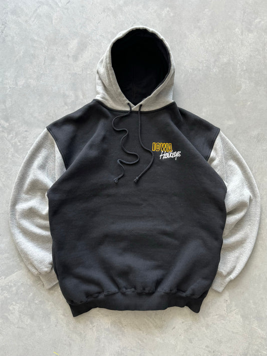 Vintage Iowa Hawkeyes Colorblock Hoodie - L