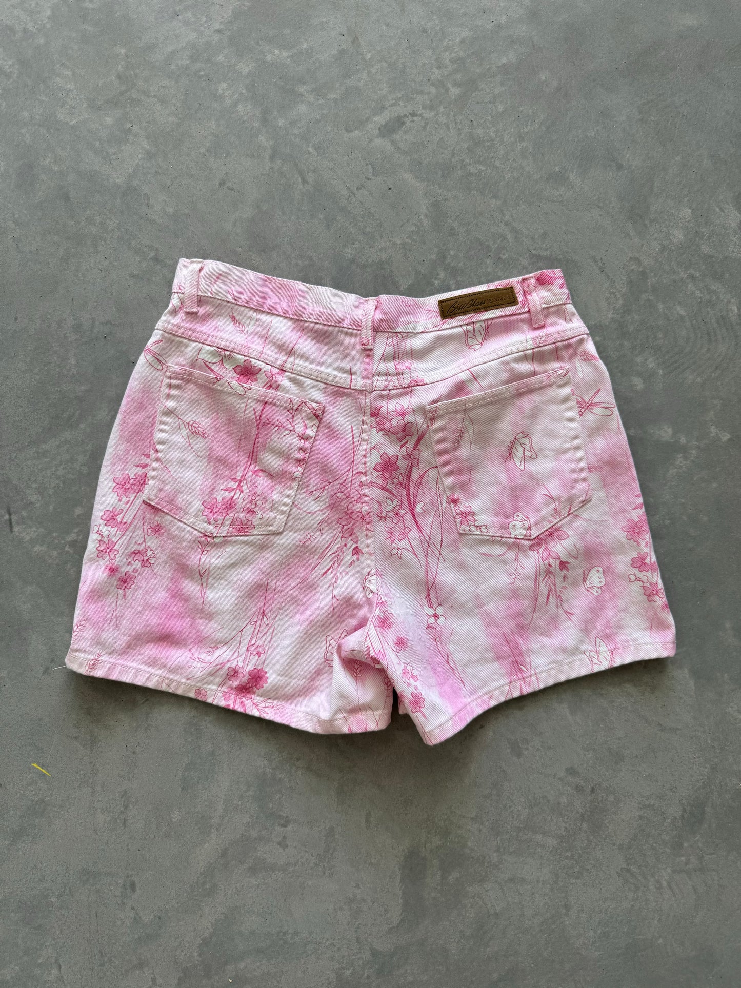 Vintage Floral Denim Shorts - 32x4