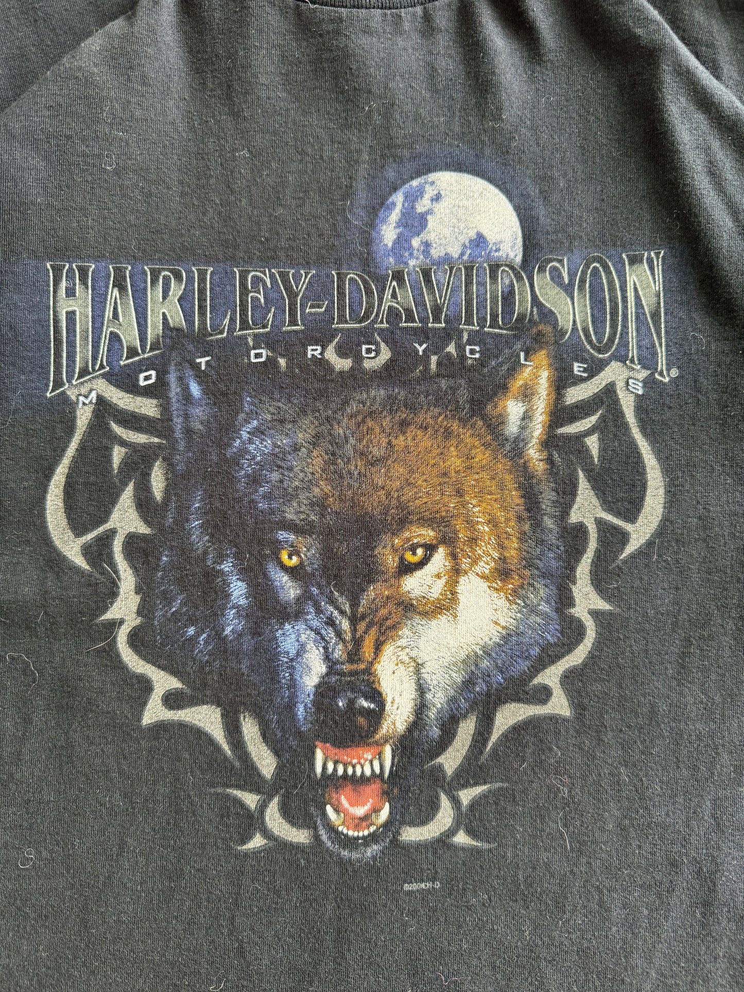 Vintage 2000 Harley Davidson Wolf Tee - XXL