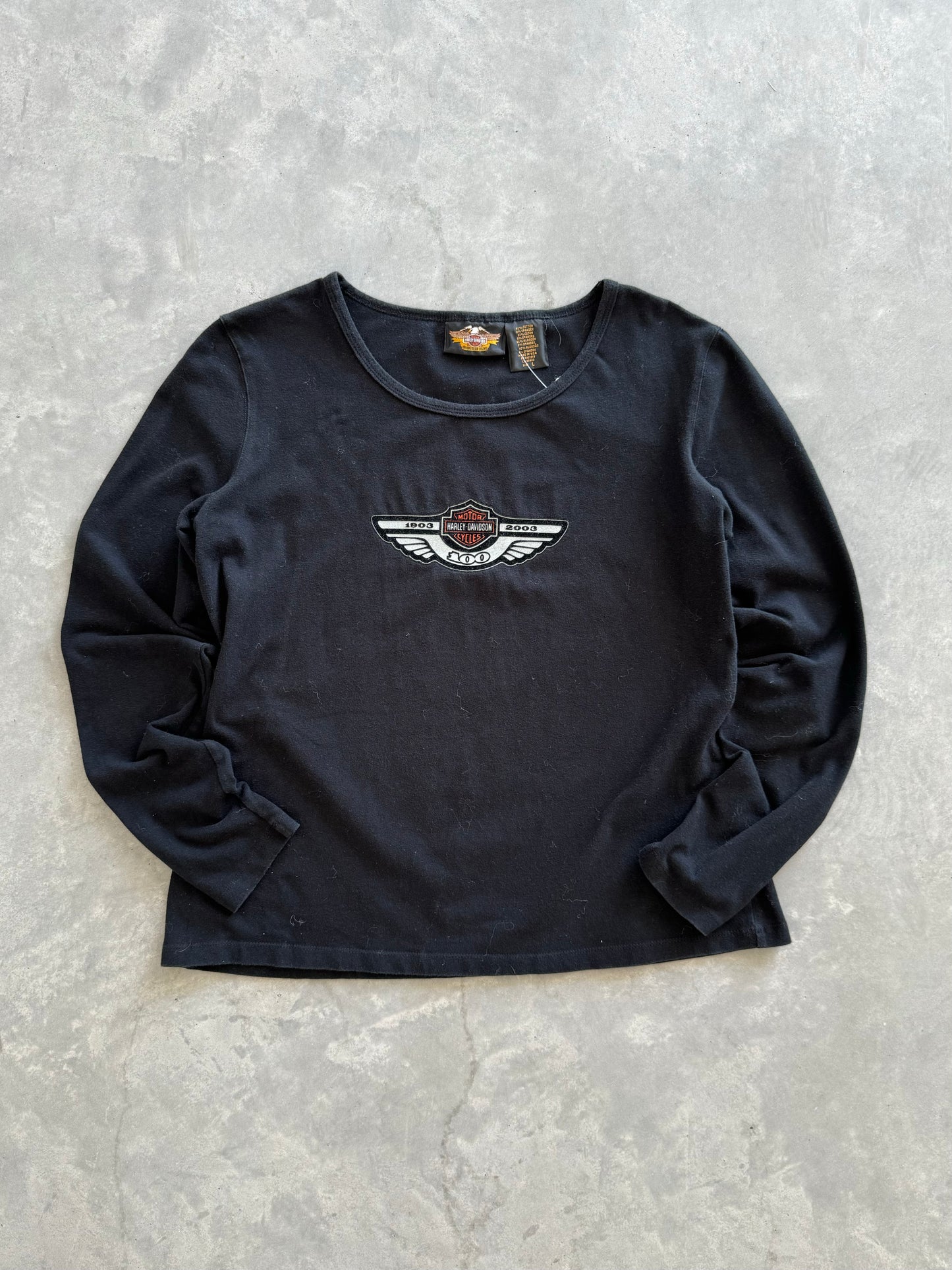 Vintage 2003 Harley Davidson Long-sleeve Womens Tee - L