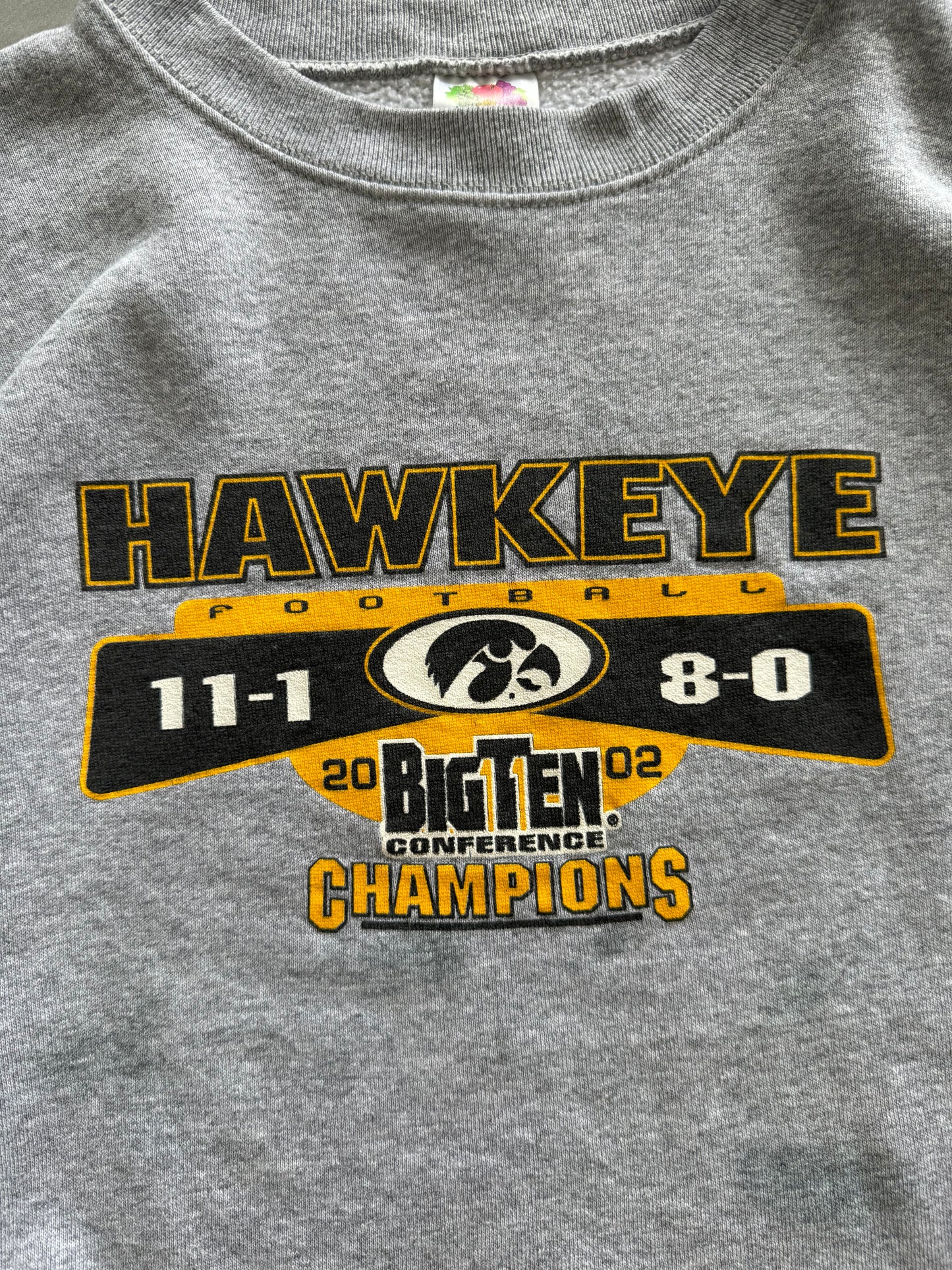 Vintage 2002 Iowa Big 10 Champs Sweatshirt - XXL