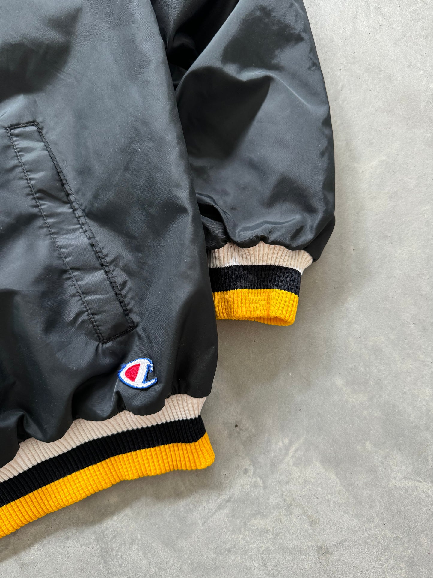 Vintage Champion Black & Gold Windbreaker - XL