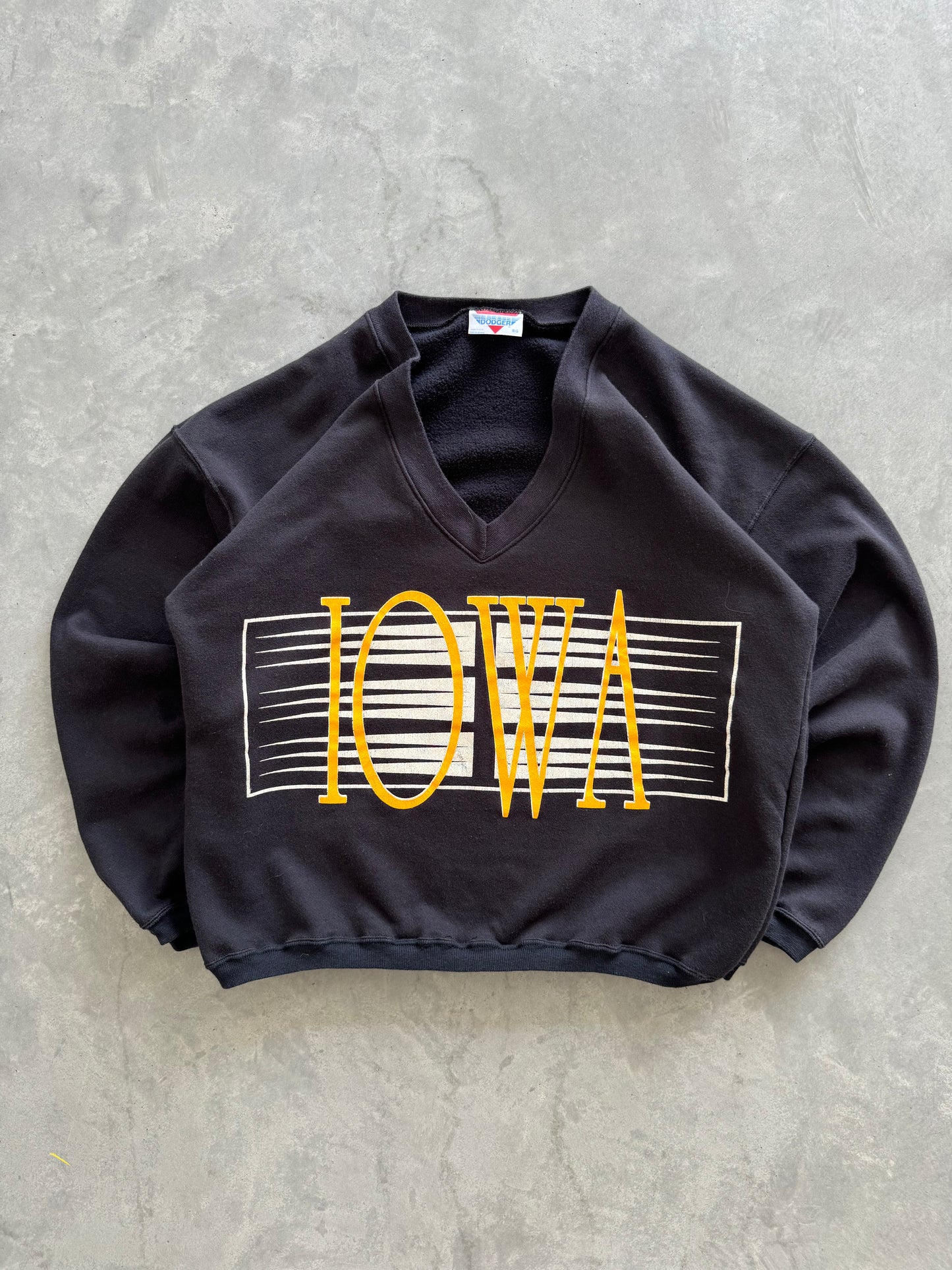 Vintage Iowa Off the Shoulder Sweatshirt - L