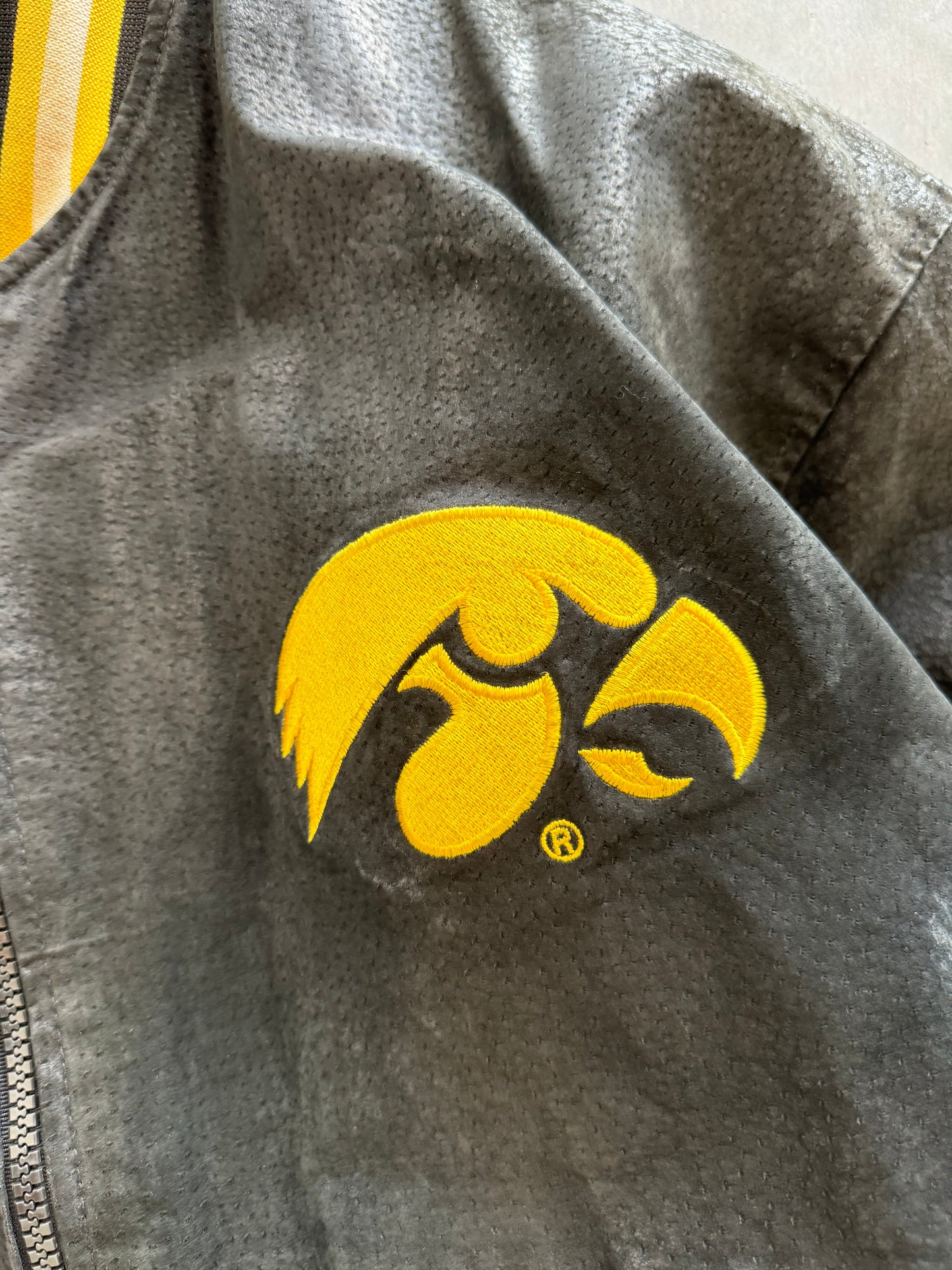 Vintage Iowa Hawkeyes Leather Coat - L